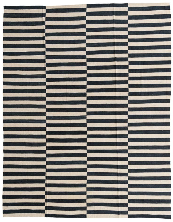 Detail image of 8' 6 x 11' 2 Hand Woven Kilim Modern Wool Rug