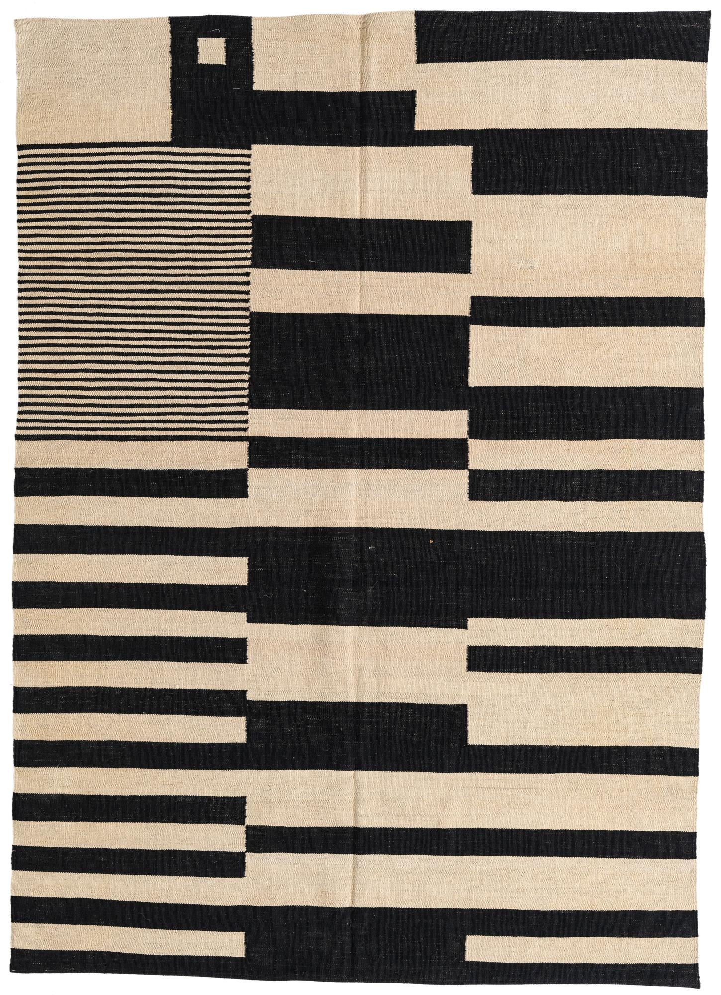 5' 7 x 7' 10 Hand Woven Kilim Modern Wool Rug