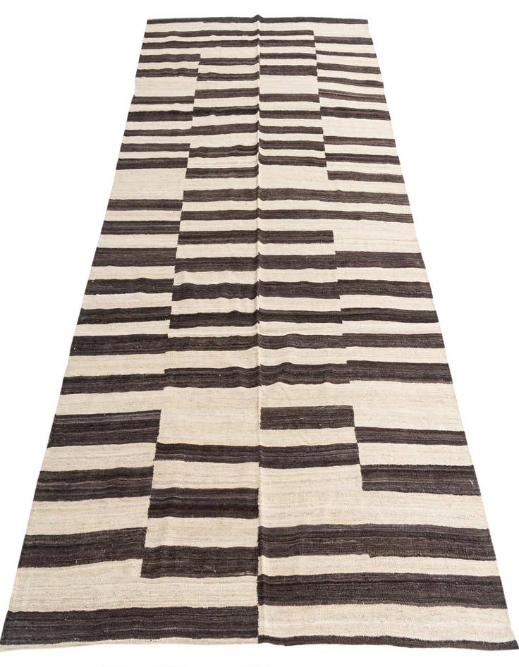 Detail image of 6' 6 x 9' 8  Hand Woven Kilim Modern Wool Rug