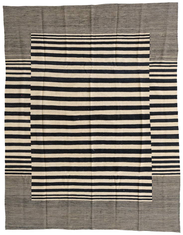 Detail image of 5' 8 x 7' 8 Hand Woven Kilim Modern Wool Rug