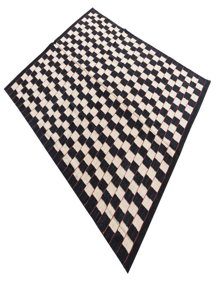 Detail image of 4' 10 x 6' 4  Hand Woven Kilim Modern Wool Rug