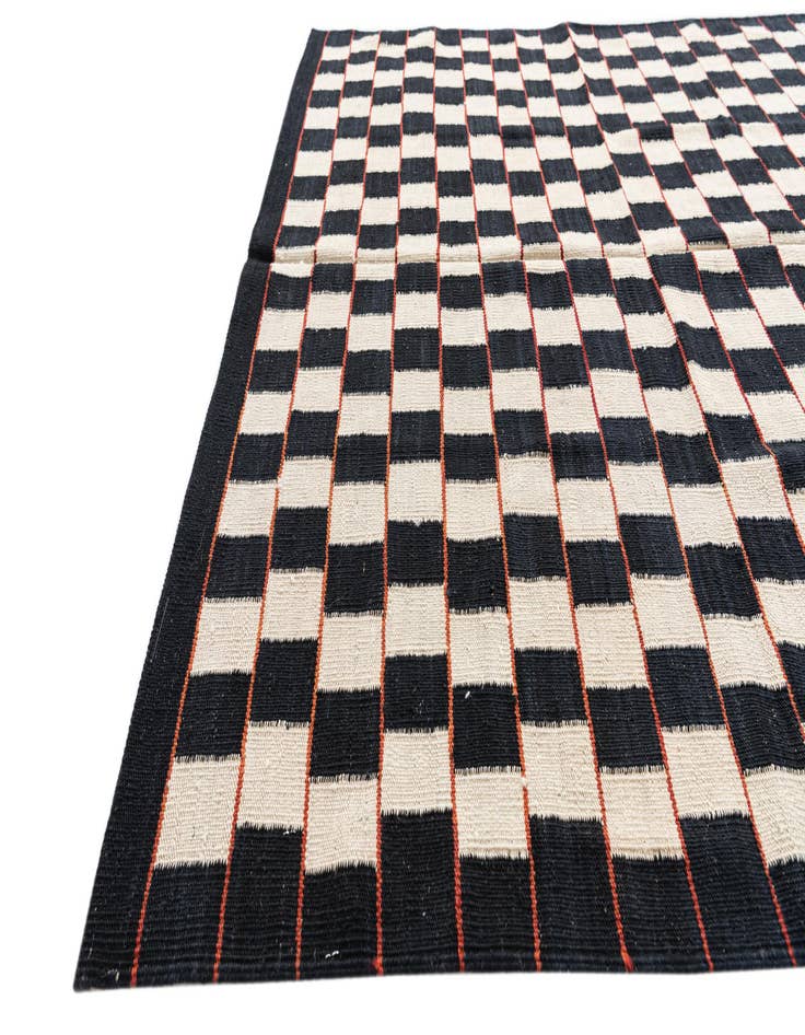 Detail image of 4' 10 x 6' 4  Hand Woven Kilim Modern Wool Rug