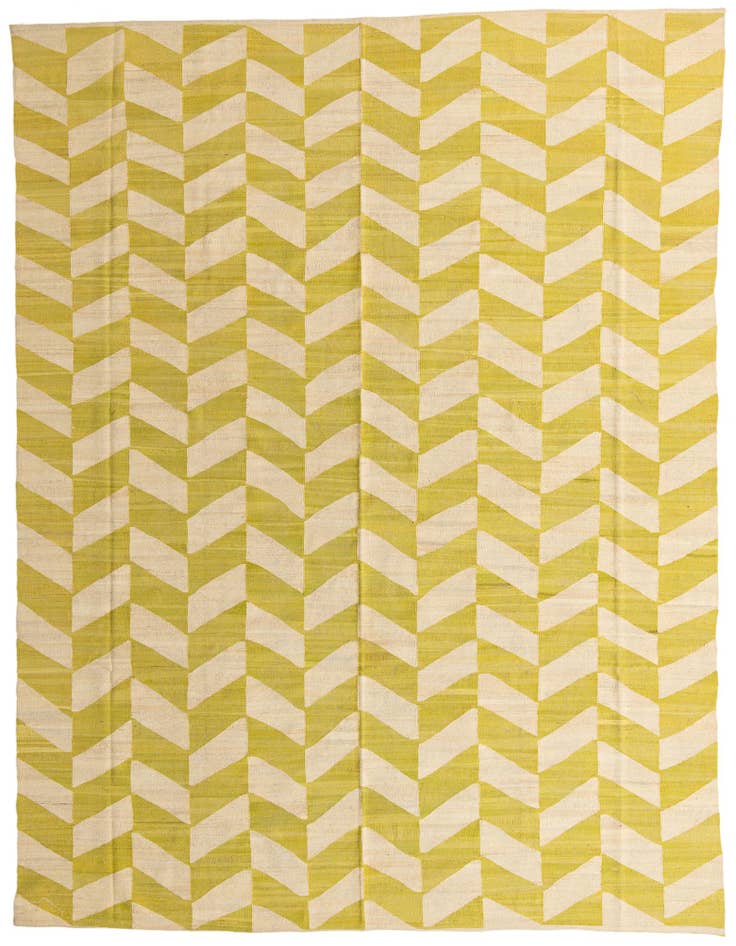 Detail image of 10' x 13' Hand Woven Kilim Modern Wool Rug