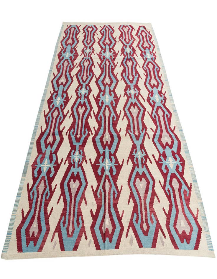 Detail image of 7' 1 x 9' 9  Hand Woven Kilim Modern Wool Rug