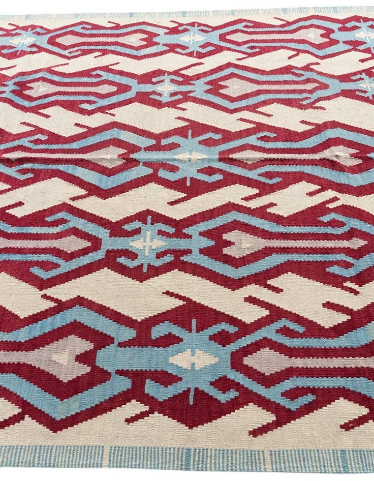 Detail image of 7' 1 x 9' 9  Hand Woven Kilim Modern Wool Rug