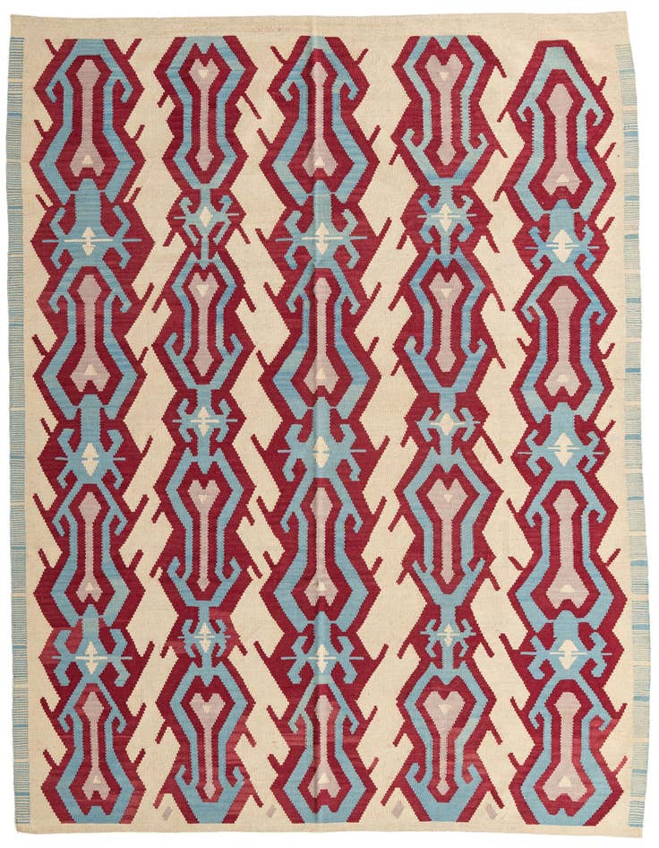 Detail image of 7' 1 x 9' 9 Hand Woven Kilim Modern Wool Rug