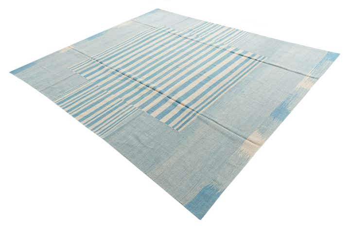 8' 1 x 9' 6 Hand Woven Kilim Modern Wool Rug