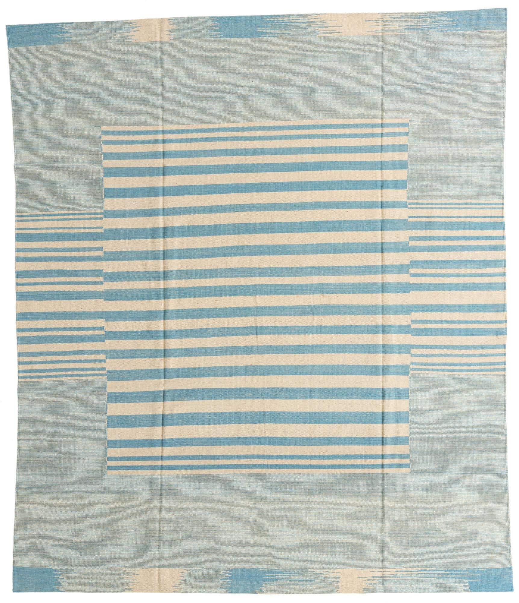 8' 1 x 9' 6 Hand Woven Kilim Modern Wool Rug