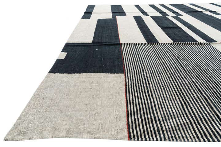 8' 7 x 9' 6 Hand Woven Kilim Modern Wool Rug