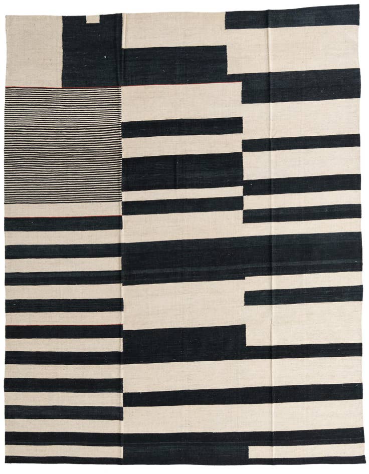 Detail image of 8' 7 x 9' 6 Hand Woven Kilim Modern Wool Rug