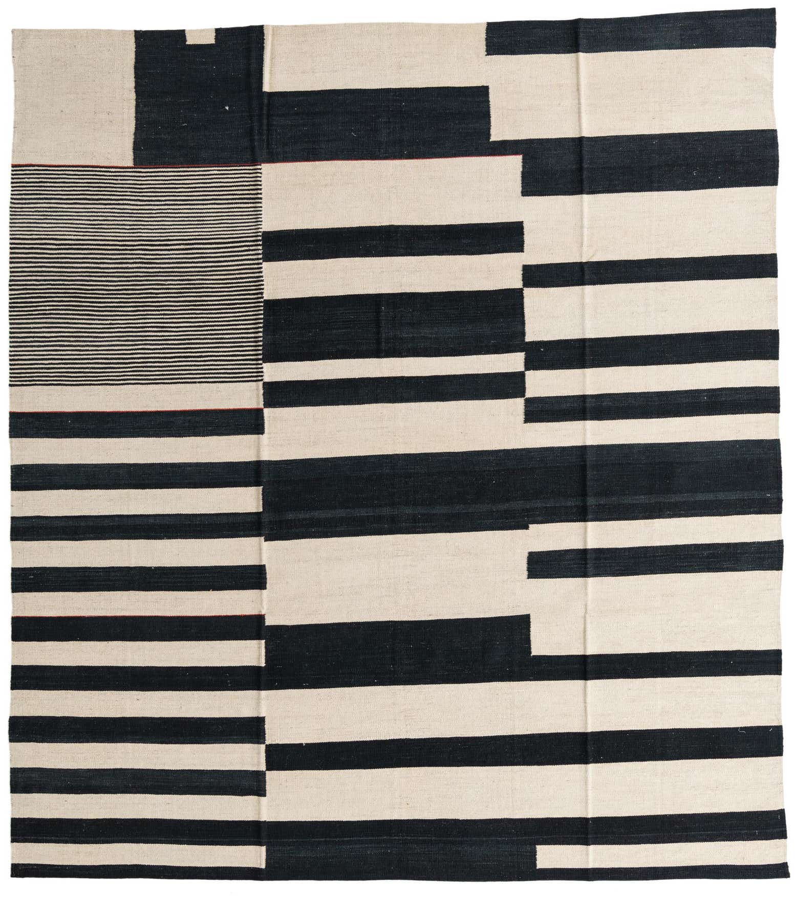 8' 7 x 9' 6 Hand Woven Kilim Modern Wool Rug