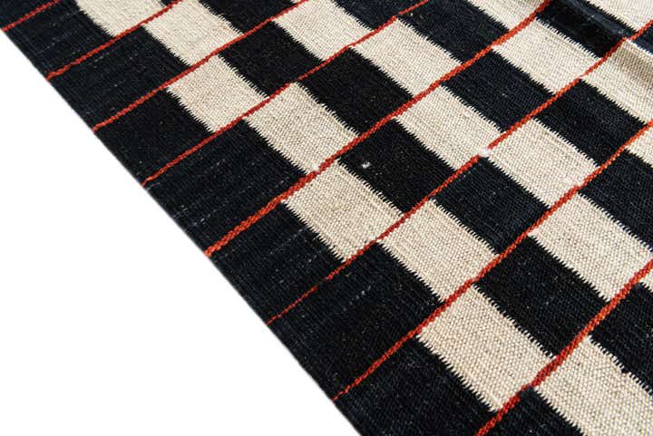 6' 8 x 9' 7 Hand Woven Kilim Modern Wool Rug