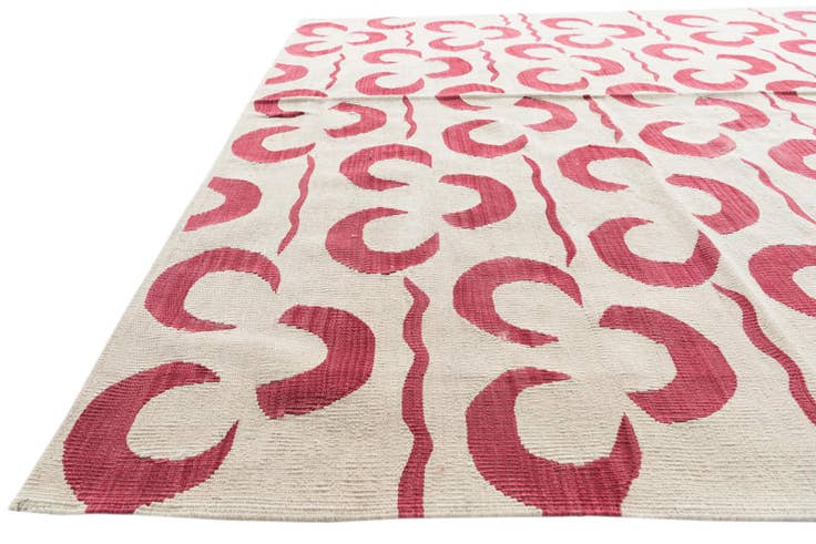 Detail image of 6' 8 x 9' 8 Hand Woven Kilim Modern Wool Rug