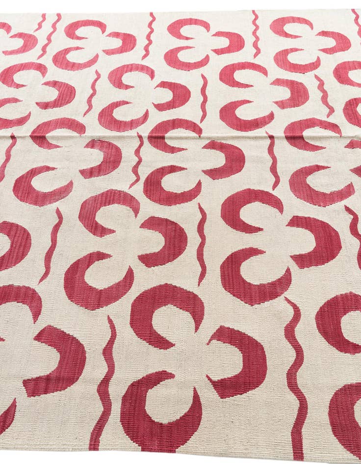 Detail image of 6' 8 x 9' 8  Hand Woven Kilim Modern Wool Rug