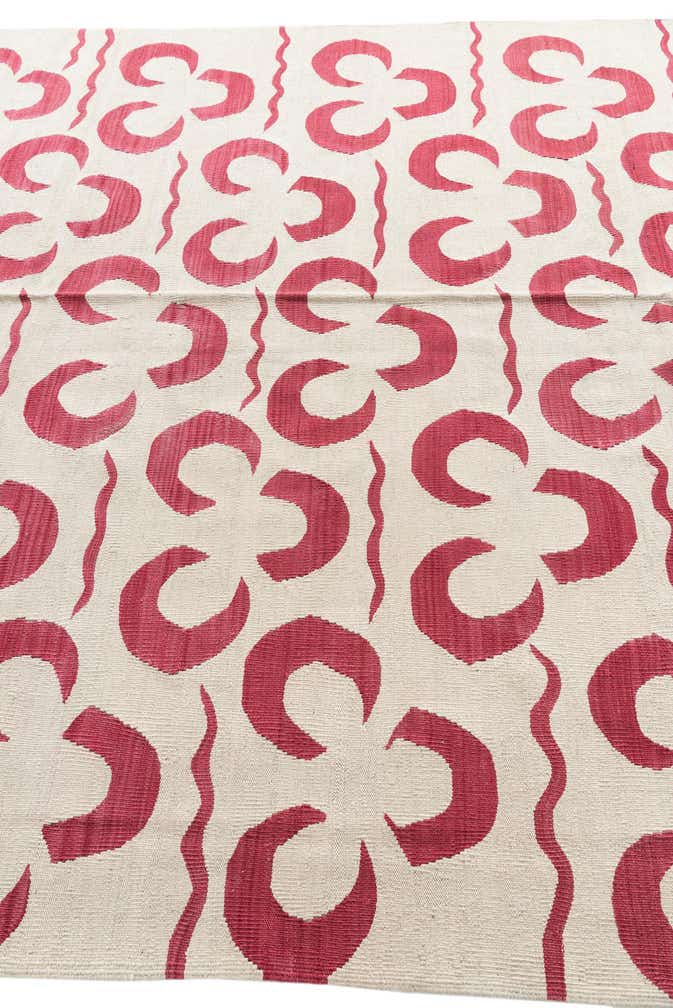 6' 8 x 9' 8 Hand Woven Kilim Modern Wool Rug