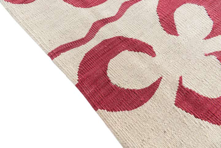 6' 8 x 9' 8 Hand Woven Kilim Modern Wool Rug