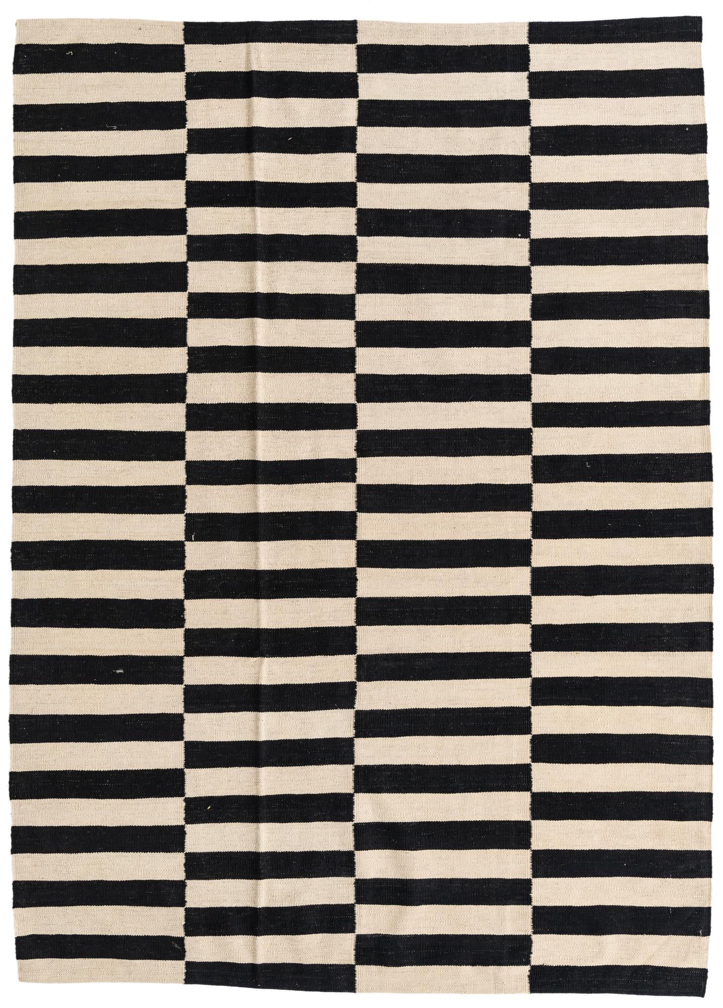 5' 8 x 7' 10 Hand Woven Kilim Modern Wool Rug