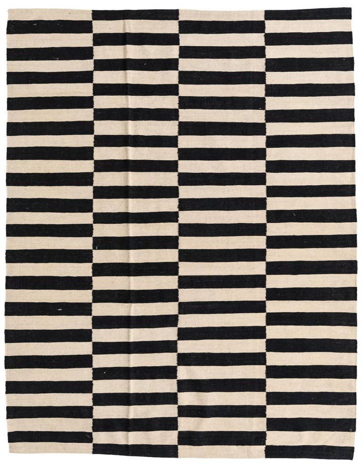 Detail image of 5' 8 x 7' 10 Hand Woven Kilim Modern Wool Rug