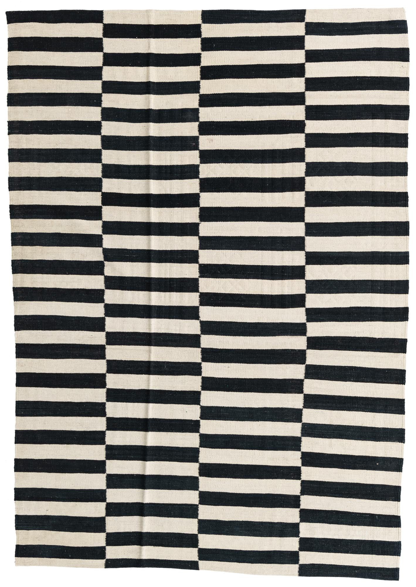 5' 7 x 8' 10 Hand Woven Kilim Modern Wool Rug