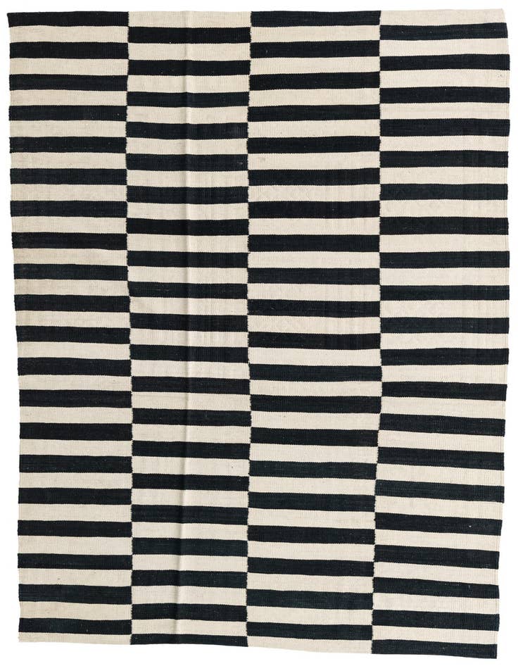 Detail image of 5' 7 x 8' 10 Hand Woven Kilim Modern Wool Rug