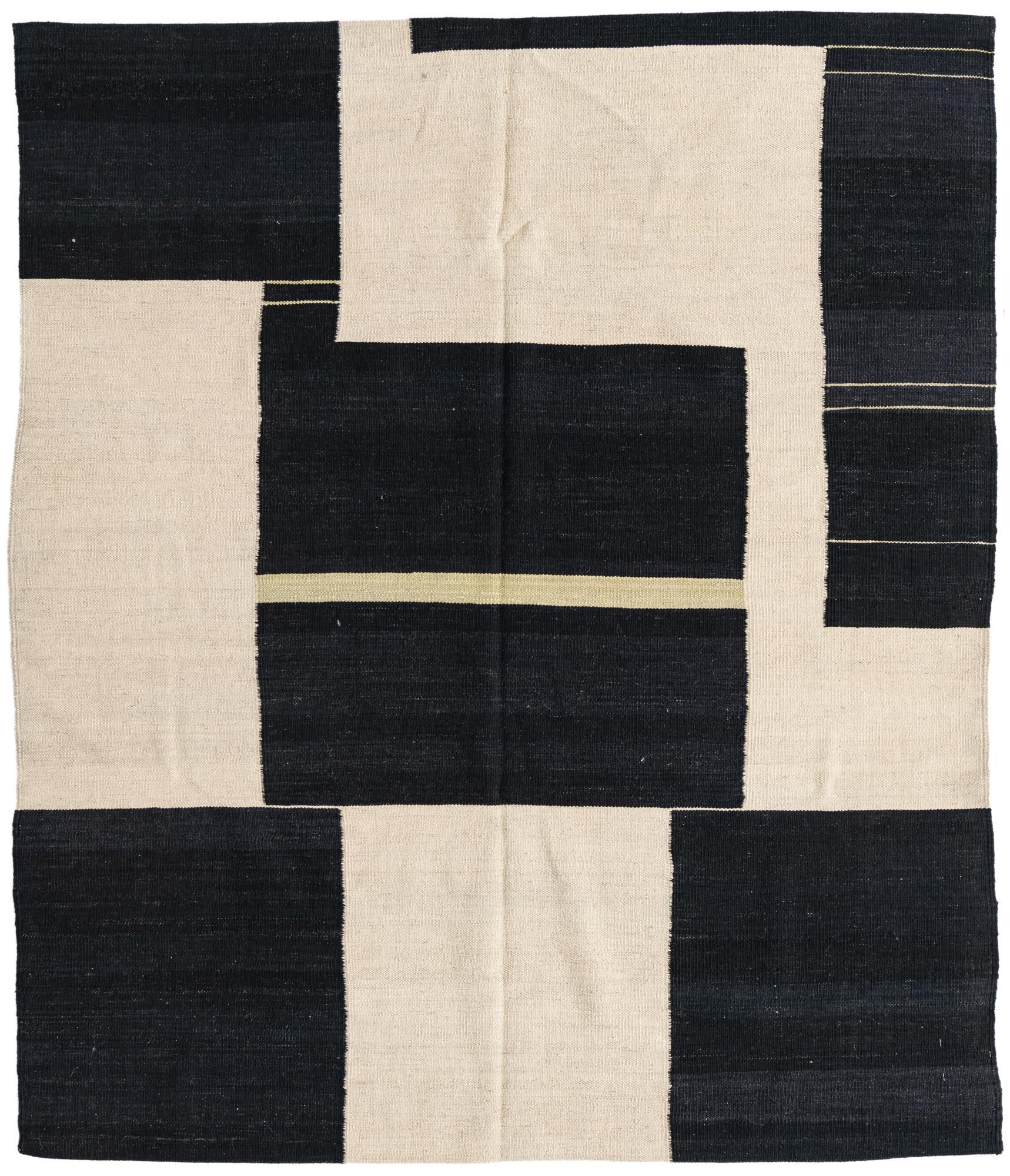 5' 5 x 6' 3 Hand Woven Kilim Modern Wool Rug