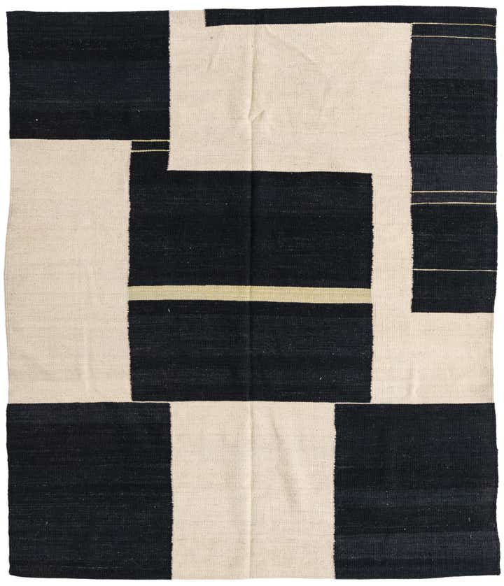 5' 5 x 6' 3 Hand Woven Kilim Modern Wool Rug