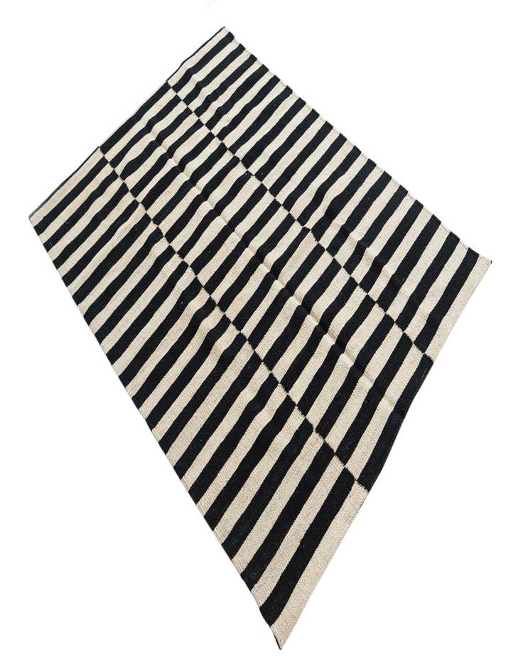 Detail image of 3' 6 x 4' 8  Hand Woven Kilim Modern Wool Rug