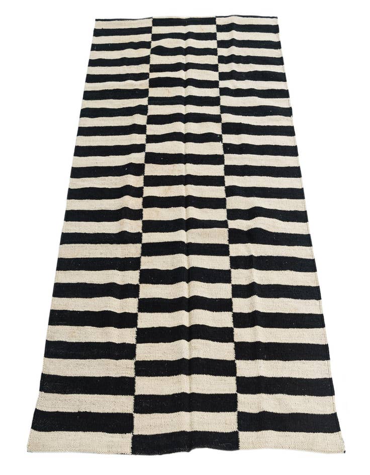 Detail image of 3' 6 x 4' 8  Hand Woven Kilim Modern Wool Rug