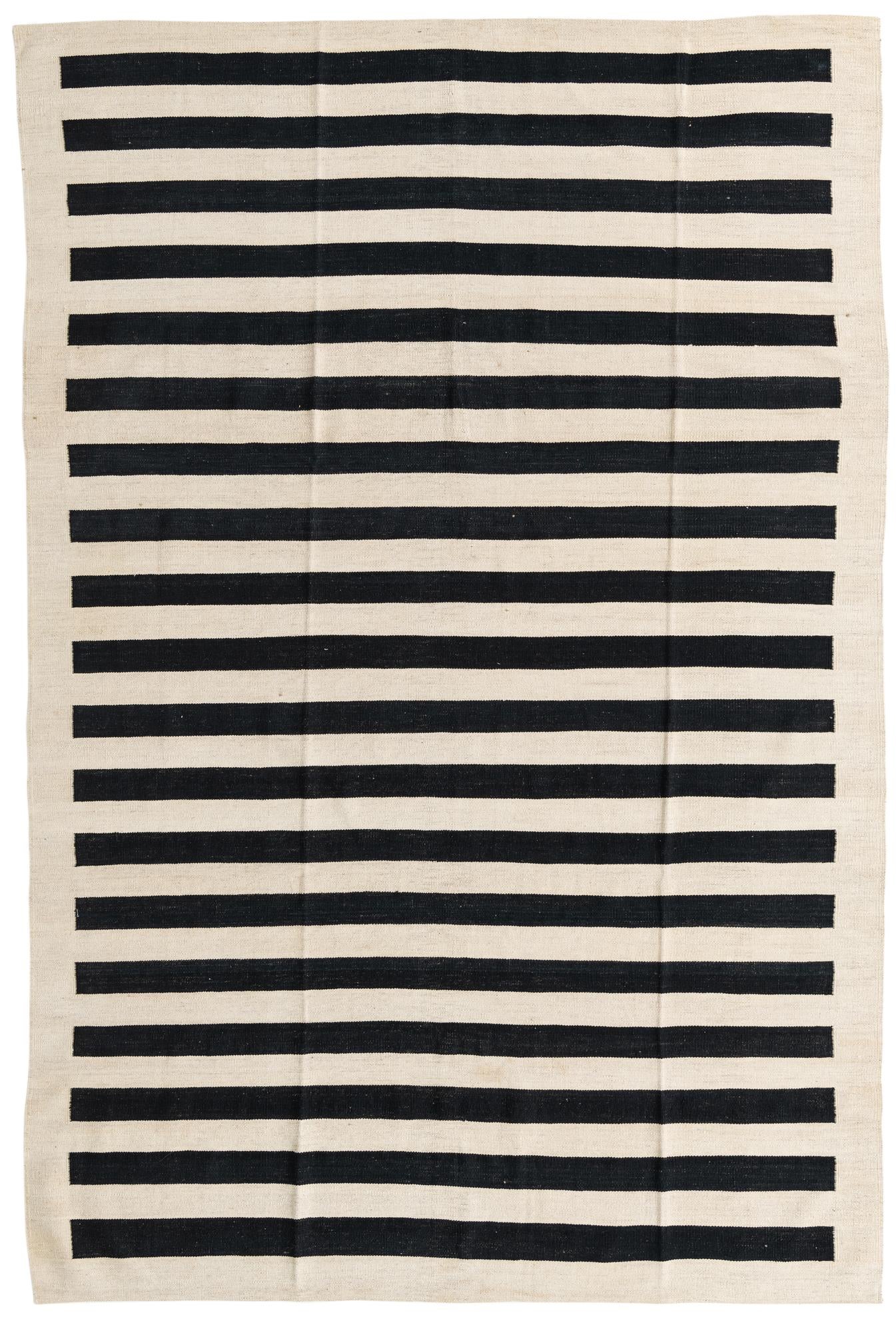 6' 6 x 9' 8 Hand Woven Kilim Modern Wool Rug