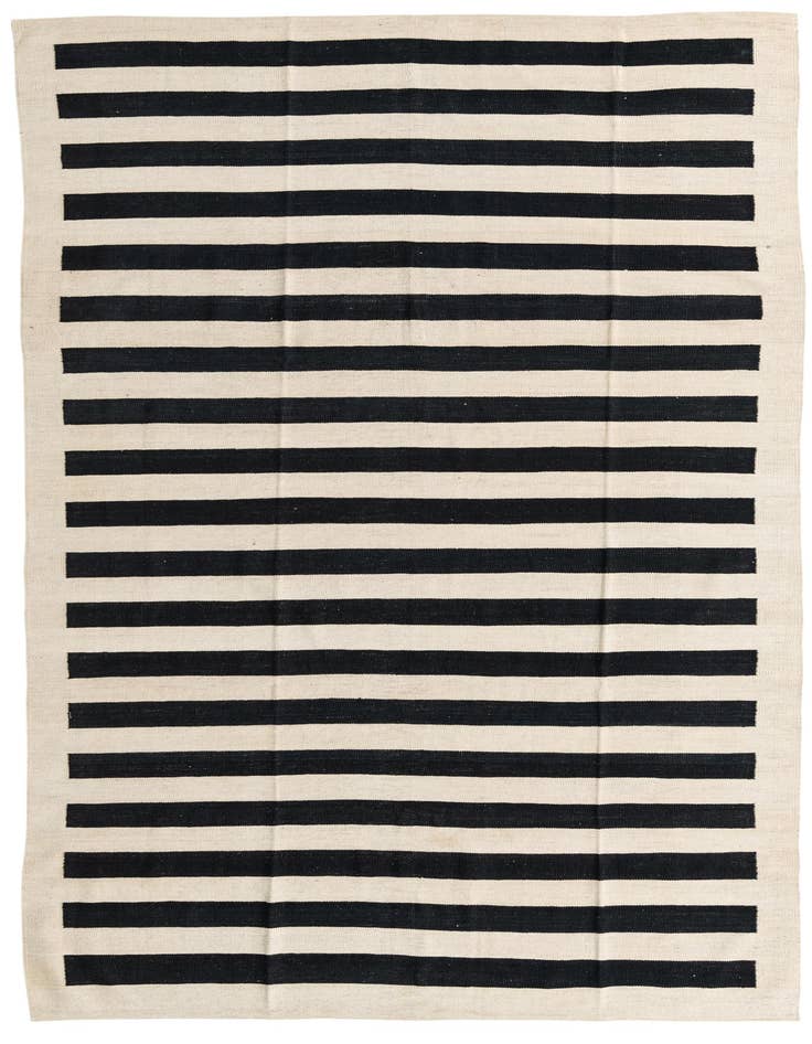 Detail image of 6' 6 x 9' 8 Hand Woven Kilim Modern Wool Rug