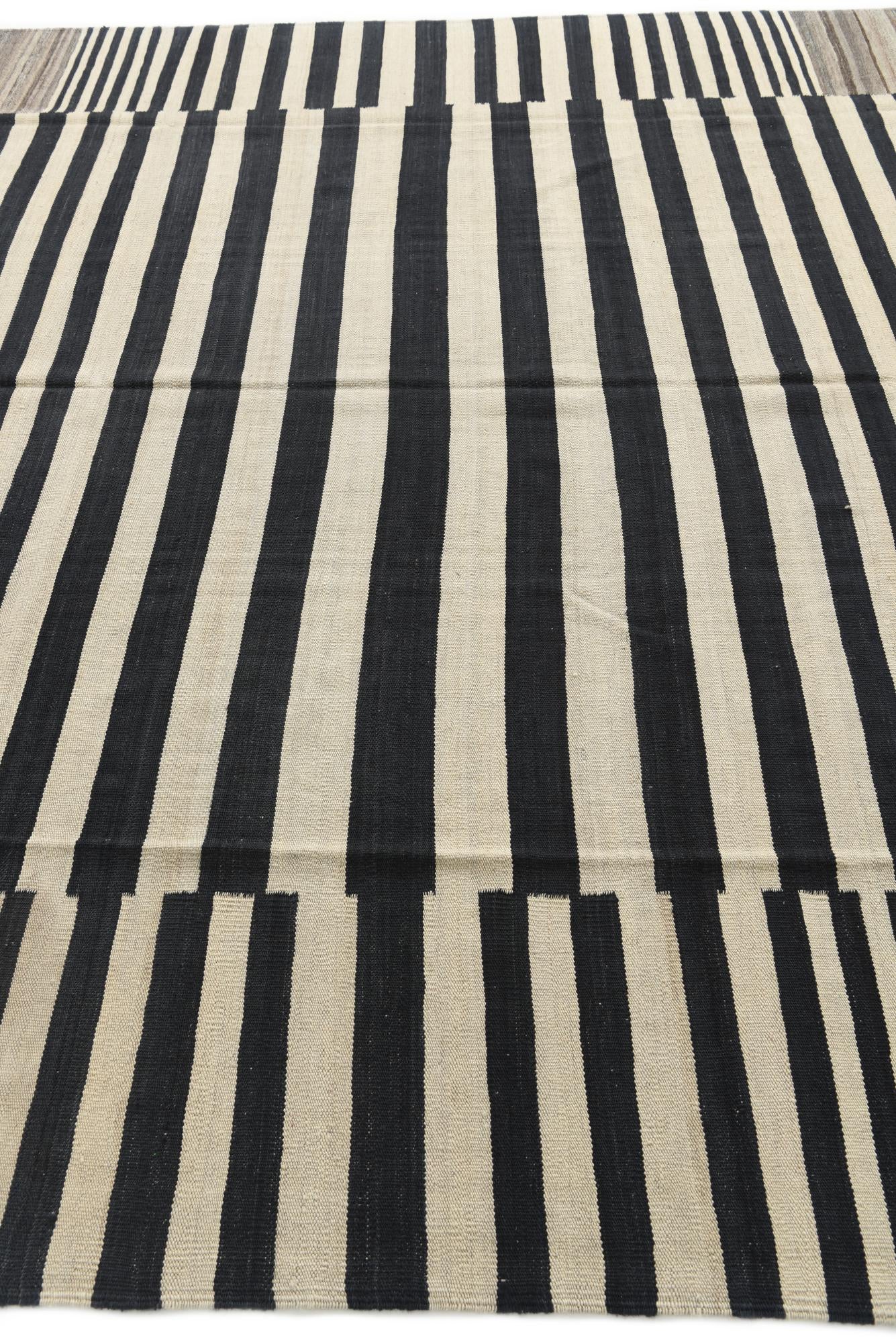 8' 3 x 9' 10 Hand Woven Kilim Modern Wool Rug