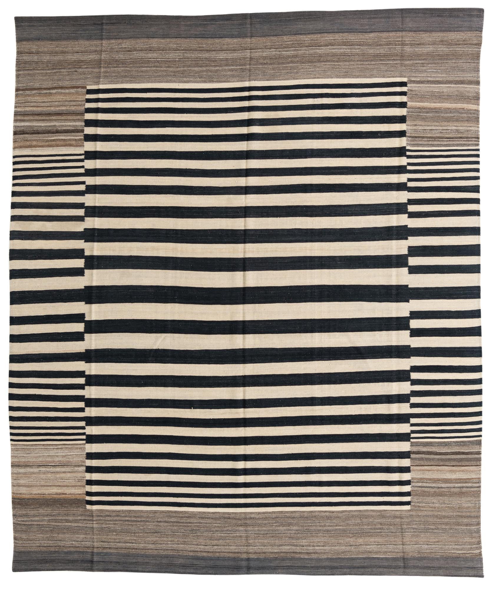 8' 3 x 9' 10 Hand Woven Kilim Modern Wool Rug