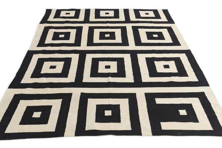 8' x 10' Hand Woven Kilim Modern Wool Rug