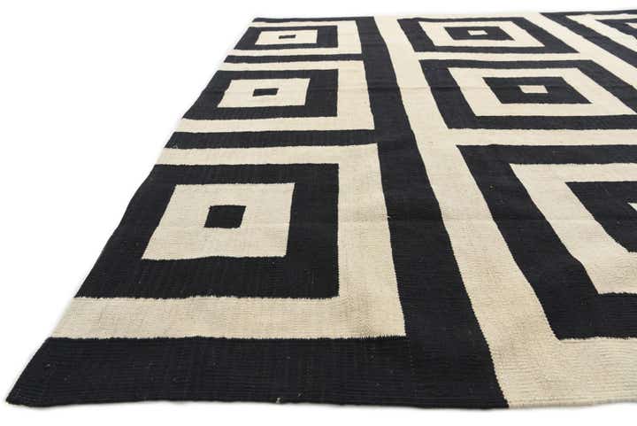 8' x 10' Hand Woven Kilim Modern Wool Rug