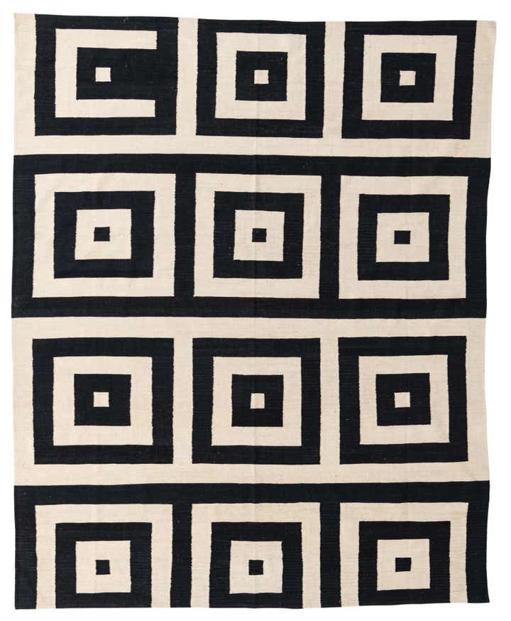 8' x 10' Hand Woven Kilim Modern Wool Rug