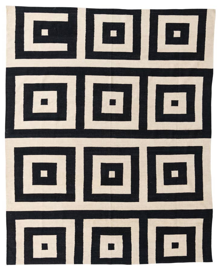 Detail image of 8' x 10' Hand Woven Kilim Modern Wool Rug