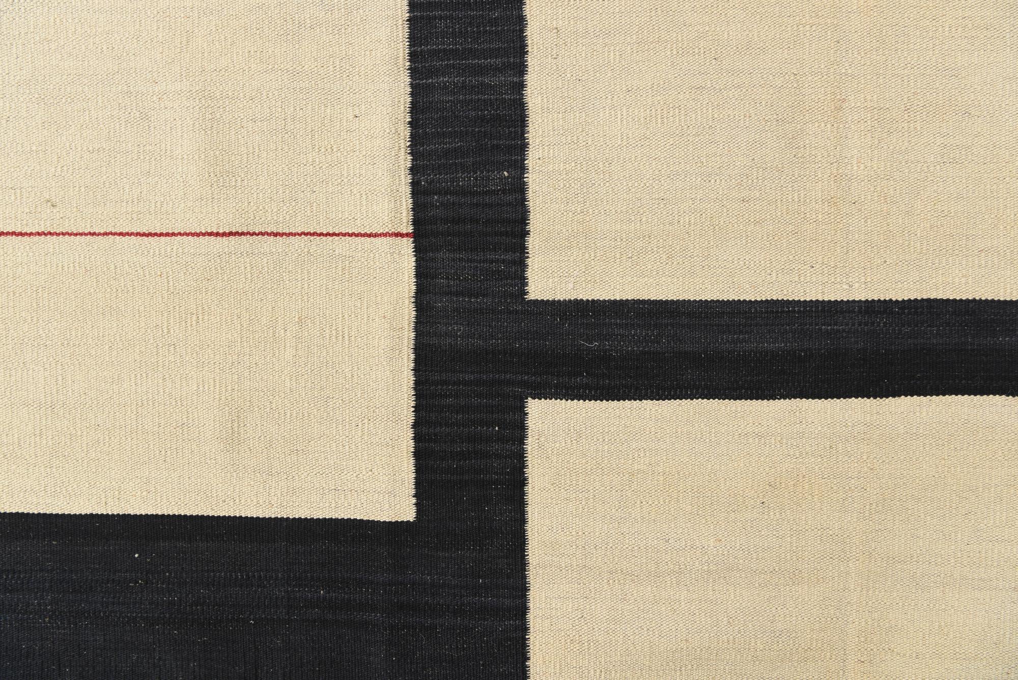 7' x 9' 7 Hand Woven Kilim Modern Wool Rug