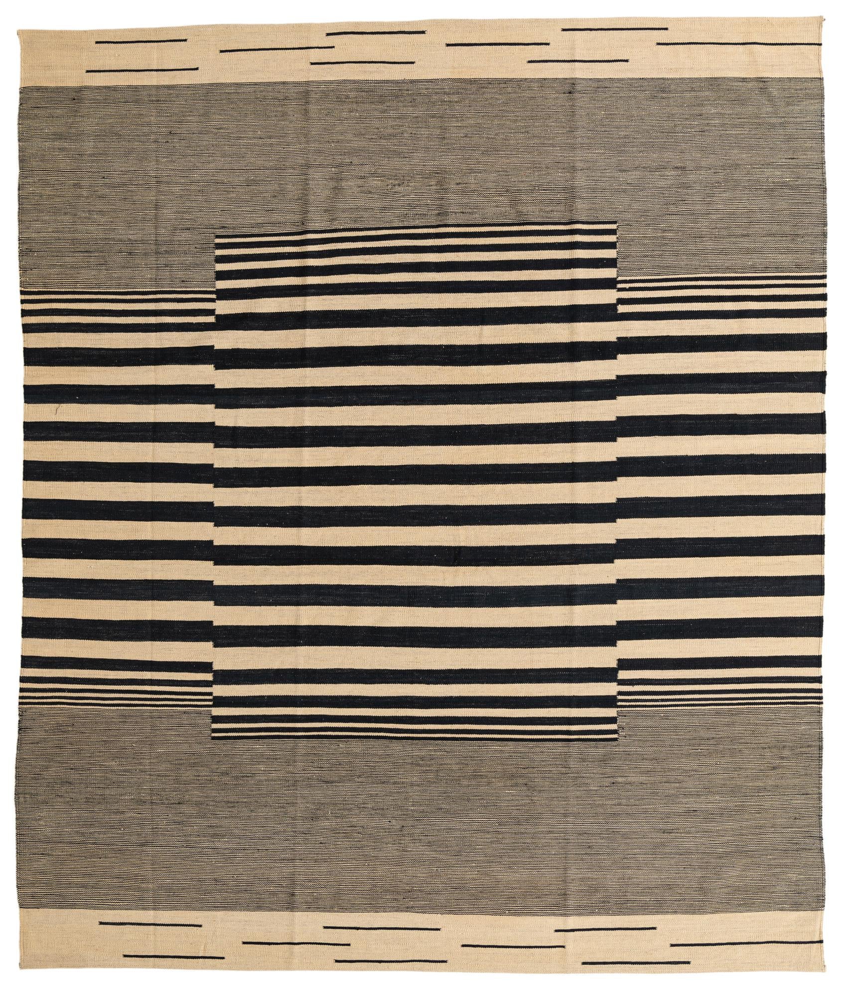 8' 2 x 9' 9 Hand Woven Kilim Modern Wool Rug