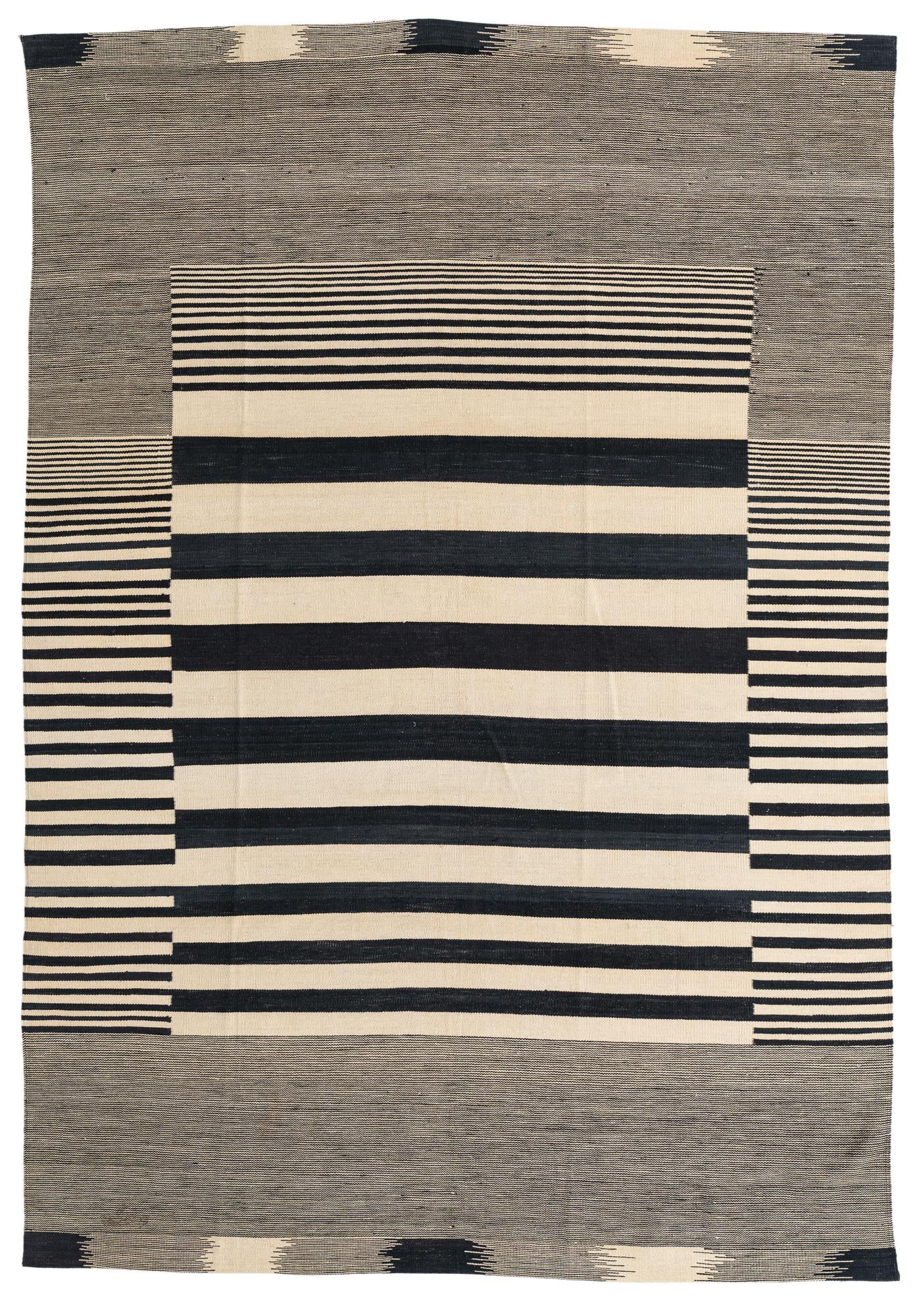 6' 9 x 9' 9 Hand Woven Kilim Modern Wool Rug