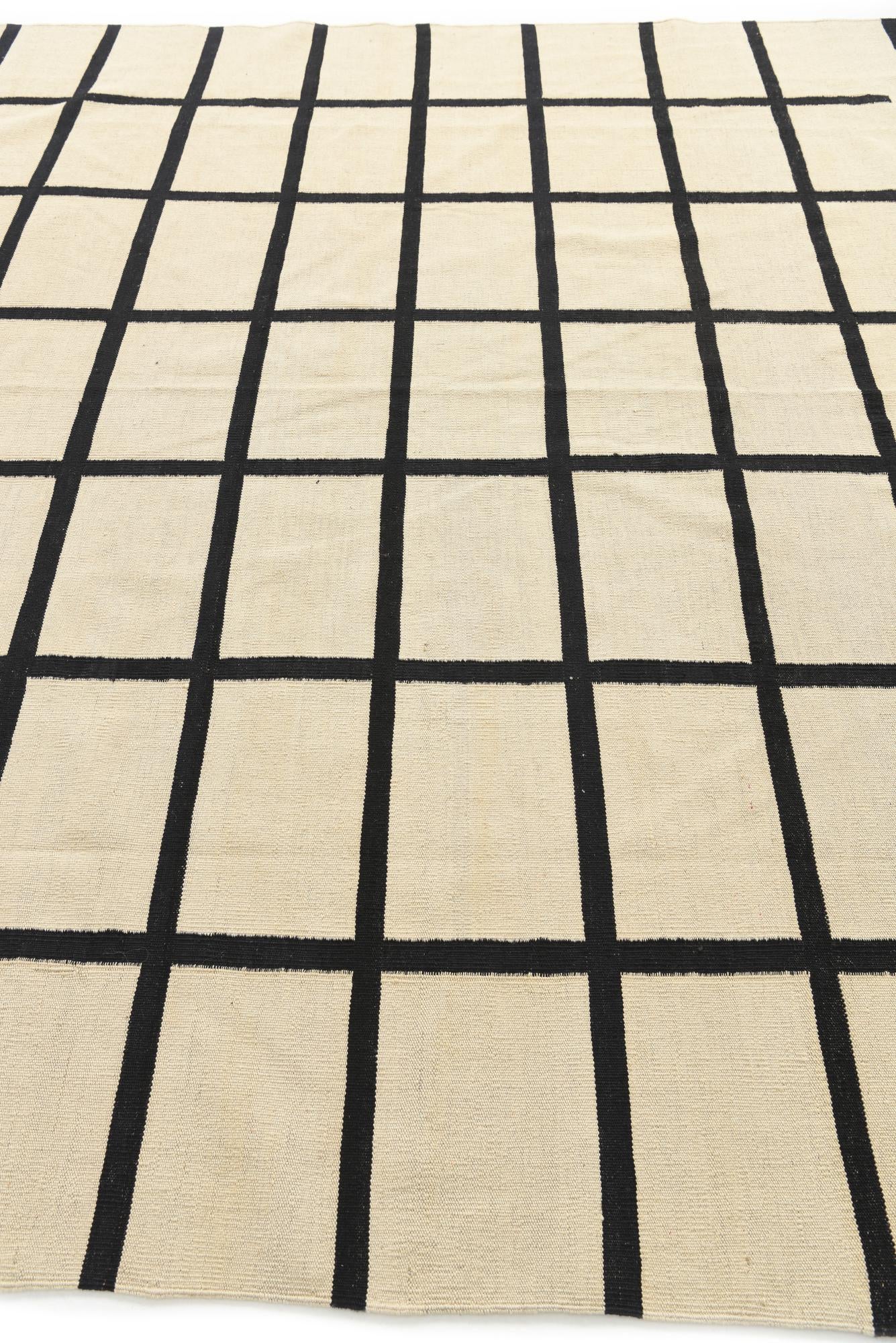 8' 3 x 9' 9 Hand Woven Kilim Modern Wool Rug