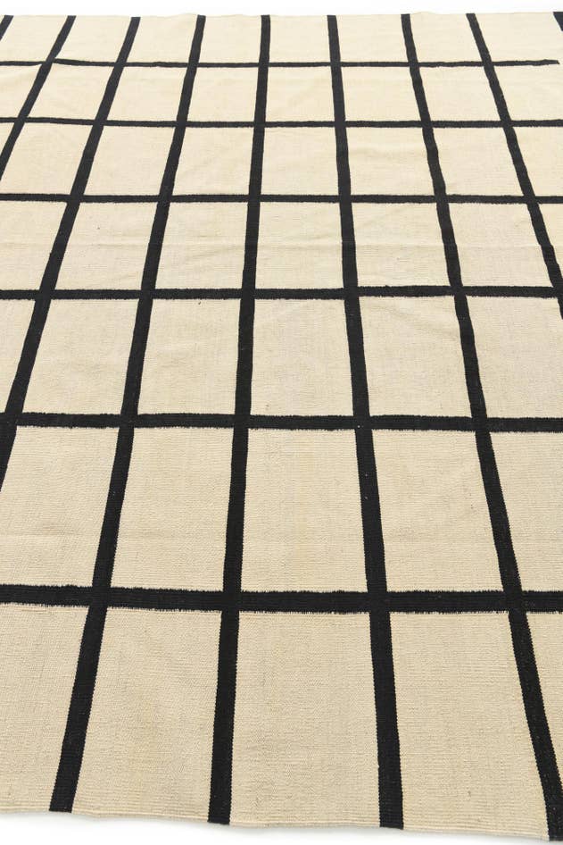 Detail image of 8' 3 x 9' 9 Hand Woven Kilim Modern Wool Rug