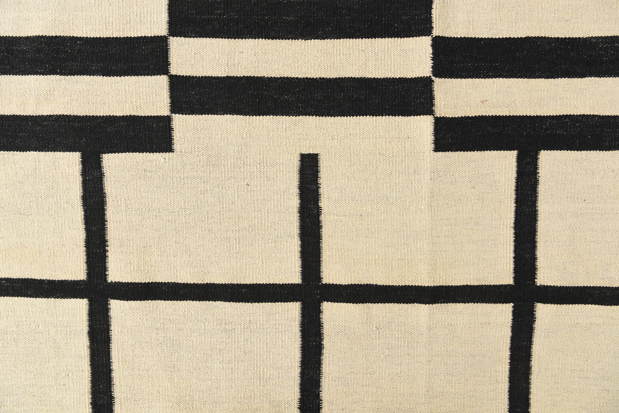 8' 3 x 9' 9 Hand Woven Kilim Modern Wool Rug