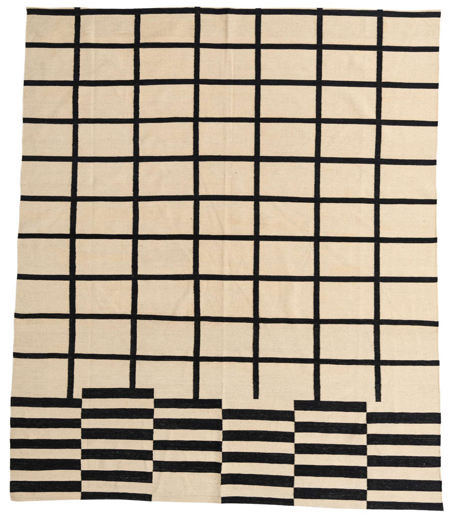 8' 3 x 9' 9 Hand Woven Kilim Modern Wool Rug