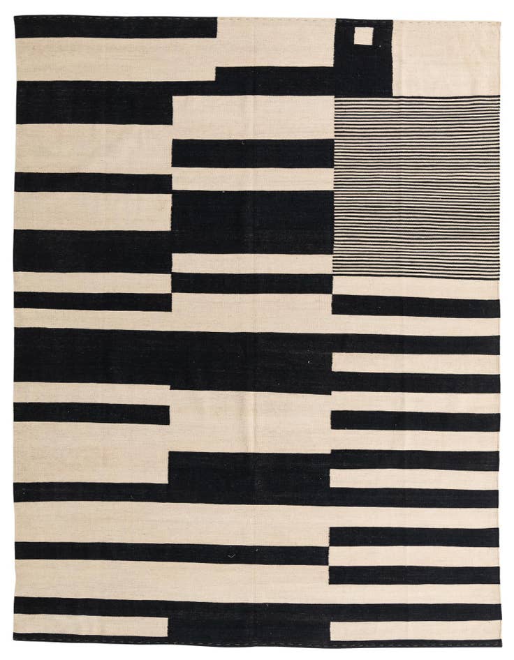 Detail image of 8' 9 x 11' 3 Hand Woven Kilim Modern Wool Rug