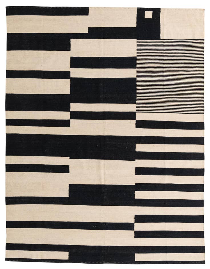 Detail image of 8' 9 x 11' 3 Hand Woven Kilim Modern Wool Rug