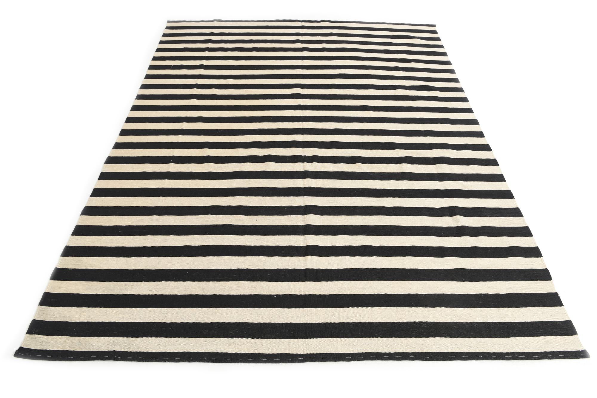 8' 3 x 11' 1 Hand Woven Kilim Modern Wool Rug