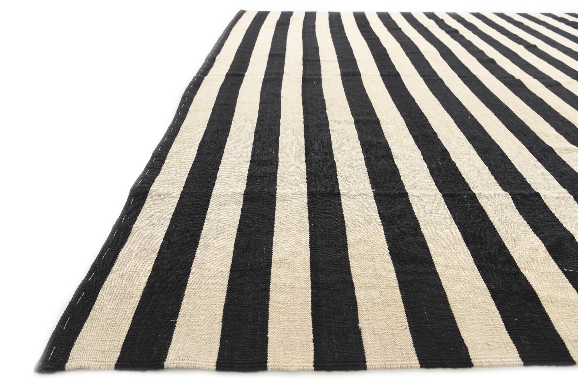 8' 3 x 11' 1 Hand Woven Kilim Modern Wool Rug