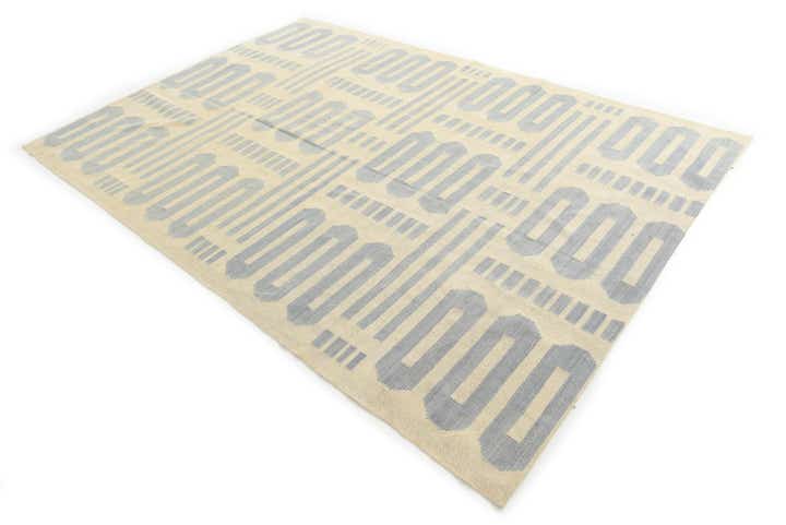 6' 6 x 9' 5 Hand Woven Kilim Modern Wool Rug