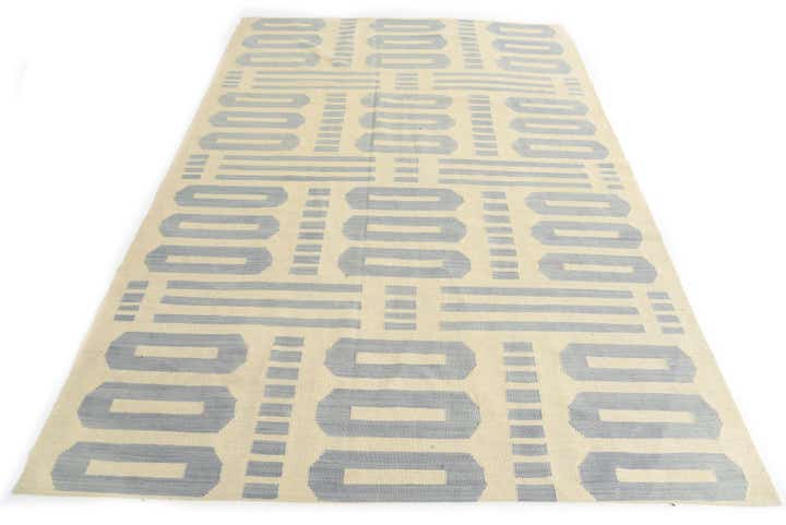 6' 6 x 9' 5 Hand Woven Kilim Modern Wool Rug