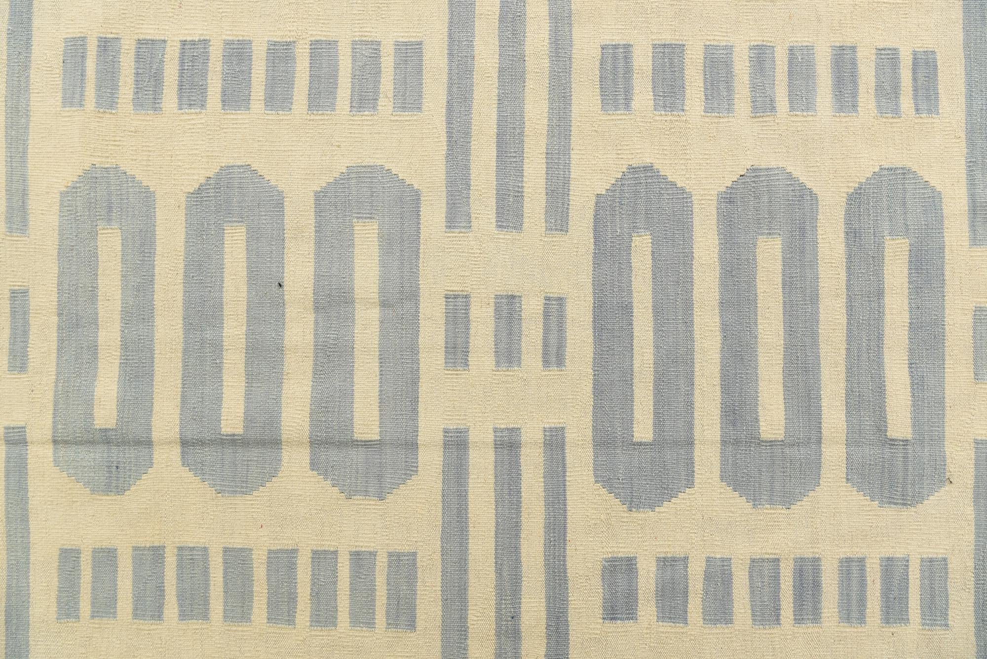 6' 6 x 9' 5 Hand Woven Kilim Modern Wool Rug